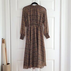 Madewell smocked-neck floral midi dress